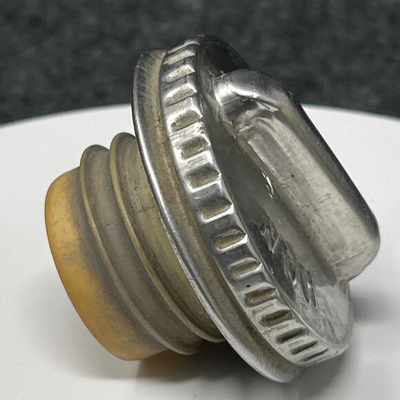 Vintage NDH Gas Cap OEM Fuel Tank Cover Classic Auto Silver - Picture 8 of 10
